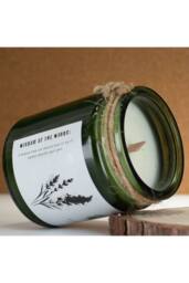 KDMD Wild Lavender Soy Woodwick Candle with 26 Hour Burn in Green - thumbnail 6