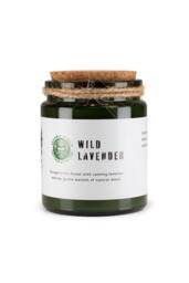 KDMD Wild Lavender Soy Woodwick Candle with 26 Hour Burn in Green - thumbnail 4
