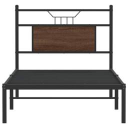 Berkfield Home Bed Frame Frame Brown Oak 75x190 cm Small Single Wood - thumbnail 6