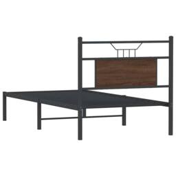 Berkfield Home Bed Frame Frame Brown Oak 75x190 cm Small Single Wood - thumbnail 8