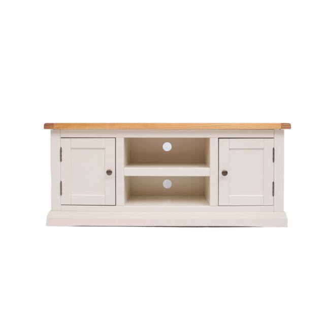 Cabinet Bits Castelli Off-White 2 Door TV Cabinet Brass Knob - image 1