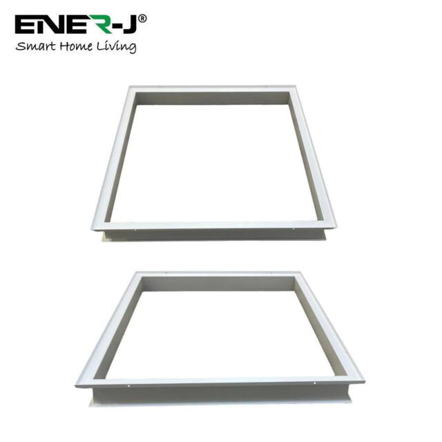 ENER-J Recessed Deep Frame for 595x595 LED Panels Pack of 6 in White - image 1