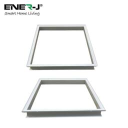 ENER-J Recessed Deep Frame for 595x595 LED Panels Pack of 6 in White - thumbnail 1
