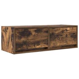 Berkfield Home TV Cabinets 2 pcs Smoked Oak 80x31x25.5 cm Engineered Wood in Brown - thumbnail 6