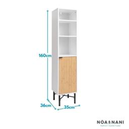 Nöa and Nani Rökstorp Single Door Bathroom Tallboy in White - thumbnail 5