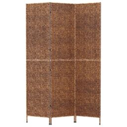 Berkfield Home Room Divider 3-Panel Brown 122x180 cm Water Hyacinth - thumbnail 3