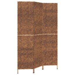 Berkfield Home Room Divider 3-Panel Brown 122x180 cm Water Hyacinth - thumbnail 6