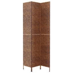 Berkfield Home Room Divider 3-Panel Brown 122x180 cm Water Hyacinth - thumbnail 4