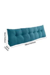 Living and Home Washable Headboard Wedge Pillow with Storage Pocket in Blue - Size: Large - thumbnail 7