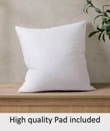 Luxury Living Pair of Houndstooth Woven Cushions - Plump Pads, Removable Covers in Grey - Size: 45 cm x 45 cm - thumbnail 4