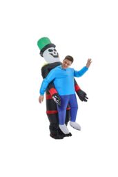 Living and Home Halloween Zombie Hostage Inflatable Costume for Adults in Black - thumbnail 1