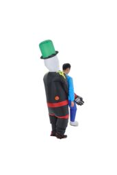 Living and Home Halloween Zombie Hostage Inflatable Costume for Adults in Black - thumbnail 2