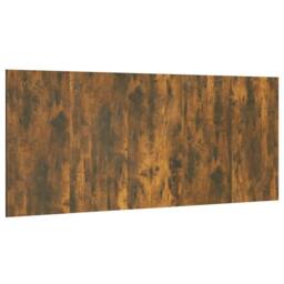Berkfield Home Bed Headboard Smoked Oak 200x1.5x80 cm Engineered Wood in Brown - thumbnail 1