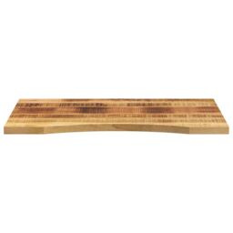 Berkfield Home Desk Top with Curve 90x50x2.5 cm Solid Wood Rough Mango in Brown - thumbnail 3
