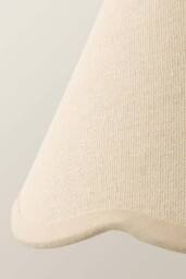 ValueLights Florie Natural Linen Tapered Scalloped Pastel Trim Mini Lamp Shade in Cream - thumbnail 4