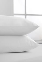 Bianca 400 Thread Count Cotton Sateen Standard Pillowcases in White - Size: Standard Pillow Case - thumbnail 1
