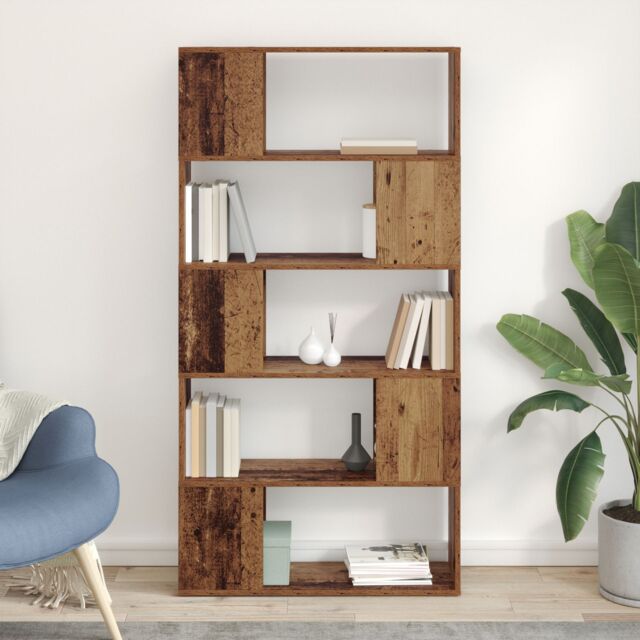 Berkfield Home Storage Unit Old Wood Solid wood 80 x 24 x 155 cm in Brown - image 1