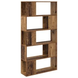 Berkfield Home Storage Unit Old Wood Solid wood 80 x 24 x 155 cm in Brown - thumbnail 2