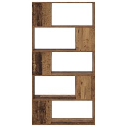 Berkfield Home Storage Unit Old Wood Solid wood 80 x 24 x 155 cm in Brown - thumbnail 5