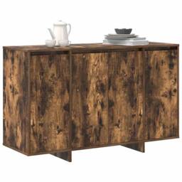 Berkfield Home Smoked Oak Sideboard Smoked Oak Engineered Wood 120 x 41 x 75 cm in Brown - thumbnail 1