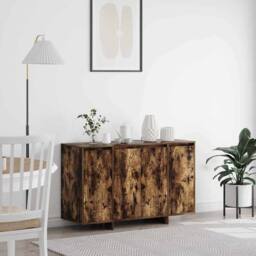 Berkfield Home Smoked Oak Sideboard Smoked Oak Engineered Wood 120 x 41 x 75 cm in Brown - thumbnail 2