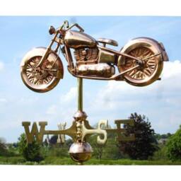 Good Directions Cottage Motorcycle Copper Weathervane - H43 x W10 x L37.5 cm in Bronze - thumbnail 1
