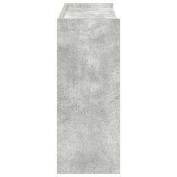Berkfield Home Shoe Rack Concrete Oak 80x25x62 cm Engineered Wood in Grey - Size: 80 x 25 x 62 cm - thumbnail 5