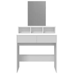 Berkfield Home Beautiful Dressing Table with Mirror White 80x41x144.5 cm - thumbnail 4