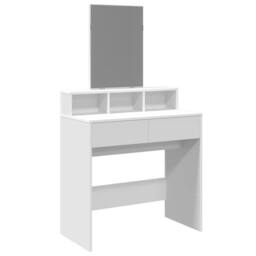 Berkfield Home Beautiful Dressing Table with Mirror White 80x41x144.5 cm - thumbnail 3