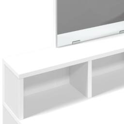 Berkfield Home Beautiful Dressing Table with Mirror White 80x41x144.5 cm - thumbnail 7