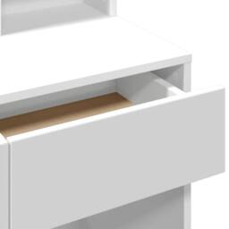 Berkfield Home Beautiful Dressing Table with Mirror White 80x41x144.5 cm - thumbnail 8