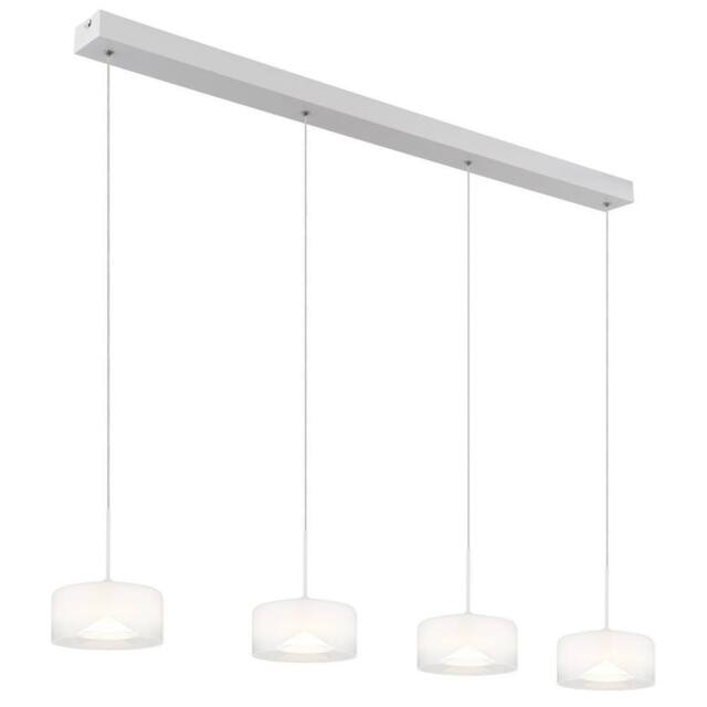 Netlighting Belinda Bar Pendant White Matt Opal Glass Shade 4x LED 4000K - image 1