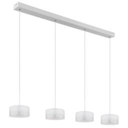 Netlighting Belinda Bar Pendant White Matt Opal Glass Shade 4x LED 4000K - thumbnail 2