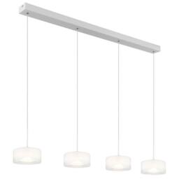 Netlighting Belinda Bar Pendant White Matt Opal Glass Shade 4x LED 4000K - thumbnail 1