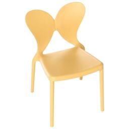 Wyld and Coco Yellow Butterfly Backrest Chairs Set 2 Stackable Polypropylene UV - thumbnail 6