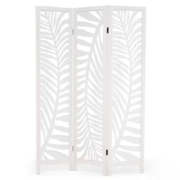 Costway 3-Panel Room Divider 170 cm Freestanding Privacy Screen in White