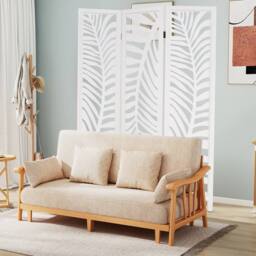 Costway 3-Panel Room Divider 170 cm Freestanding Privacy Screen in White - thumbnail 5