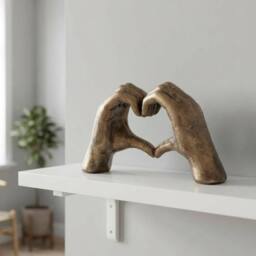 Garden Greatness Large Bronze Heart Hands Sculpture - Size: 1 Pack - thumbnail 2