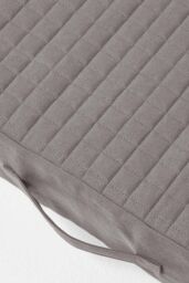 Homescapes Quilted Cotton 3 Seater Orthopaedic Booster Cushion Cover in Charcoal - thumbnail 6