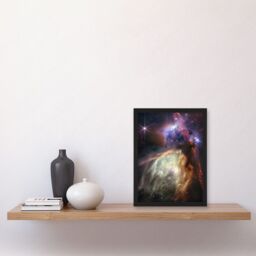 Artery8 NASA James Webb Space Telescope Rho Ophiuchi Cloud Complex Artwork Framed Wall Art Print A4 in Black - thumbnail 2