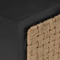 Berkfield Home TV Cabinet 120x30x40 cm Solid Mango Wood in Black - Size: 120 x 30 x 40 cm - thumbnail 5