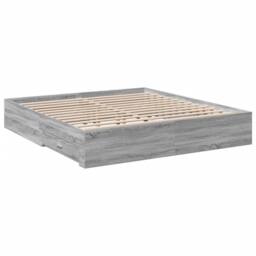 Berkfield Home Modern Bed Frame with Drawers without Mattress Grey Sonoma 200x200 cm - thumbnail 6