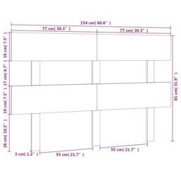 Berkfield Home Beautiful Bed Headboard 154x3x81 cm Solid Wood Pine in Tan - Size: 154 x 3 x 81 cm - thumbnail 6