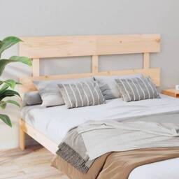 Berkfield Home Beautiful Bed Headboard 154x3x81 cm Solid Wood Pine in Tan - Size: 154 x 3 x 81 cm - thumbnail 2