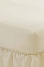 Martex Percale Fitted Sheet in Cream - Size: Single - thumbnail 2