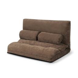 Costway 3 IN 1 Convertible Floor Sofa Bed Floor Sleeper Seat in Brown - thumbnail 3