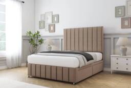 "Sloomy California Plush Divan Set 2 Drawers-54"" Headboard-Footboard in Bronze - Size: Single" - thumbnail 3