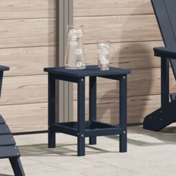 Berkfield Home Adirondack Side Table Navy Blue 38x38x46 cm HDPE - Size: 38 x 38 x 46 cm - thumbnail 1