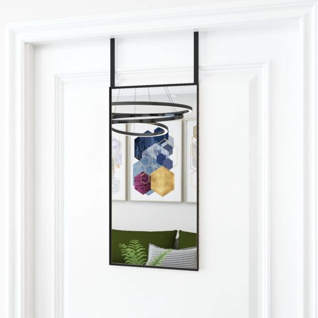 Berkfield Home Door Mirror Black 30x60 cm Glass & Aluminium - image 1