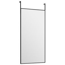 Berkfield Home Door Mirror Black 30x60 cm Glass & Aluminium - thumbnail 3
